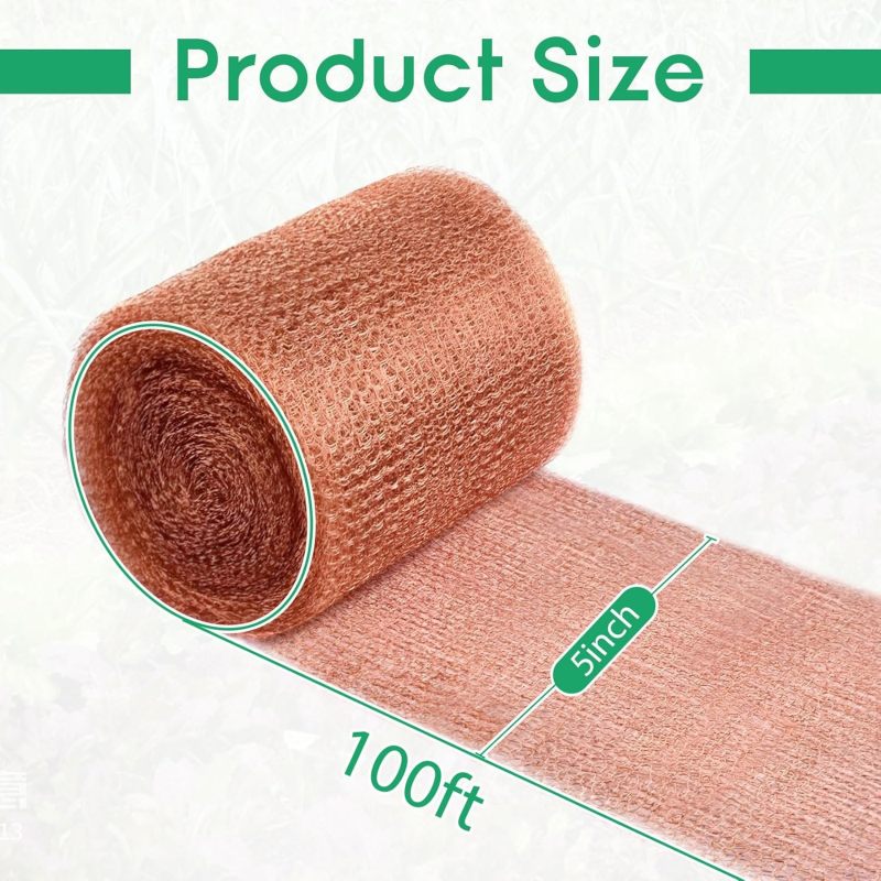 Pure Copper Mesh Roll - 127mm x 30m 100% Pure Copper Rust-Free Pest Barrier for Home Repairs, DIY Projects, Pest Control & Distilling Filters - Image 2