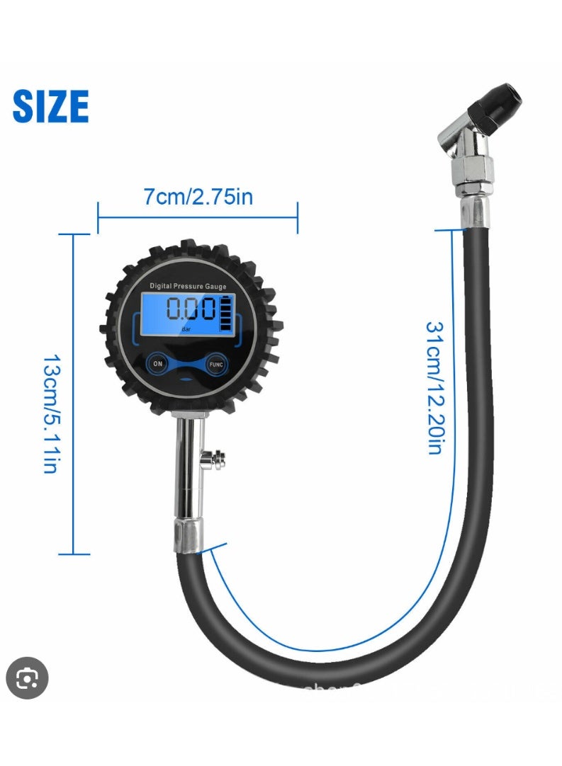 Digital Tyre Pressure Gauge LCD Digital Display Tire Pressure Gauge - Image 2