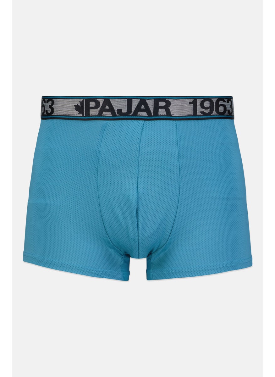 Pajar - Men 3 Pack Brand Logo Boxer Brief, Grey/Turquoise - Image 1
