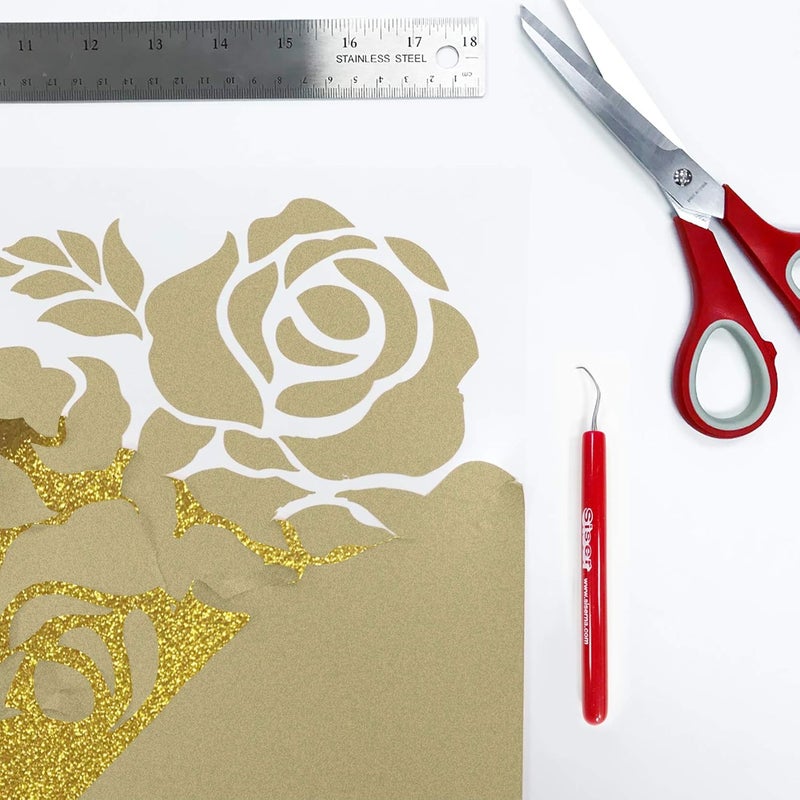 SISER سير غليتر HTV 118x5 قدم رول حراري لنقل الحرارة بالحديد ذهبي - Image 4