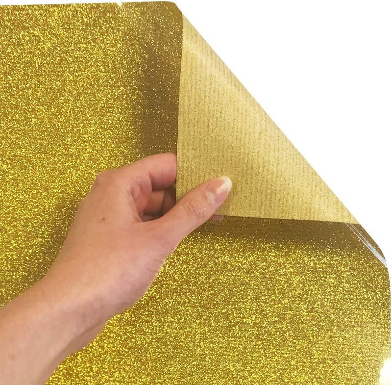 SISER سير غليتر HTV 118x5 قدم رول حراري لنقل الحرارة بالحديد ذهبي - Image 3