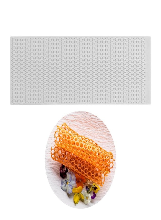 mostsom 3D Hollow Out Lace Mold Honey Shape Cake Mold Decorative Lace Mat Sugar Craft Silicone Pad Honeycomb Fondant Moulds Decorating Tools Baking (B_ Honeycomb) - Image 2