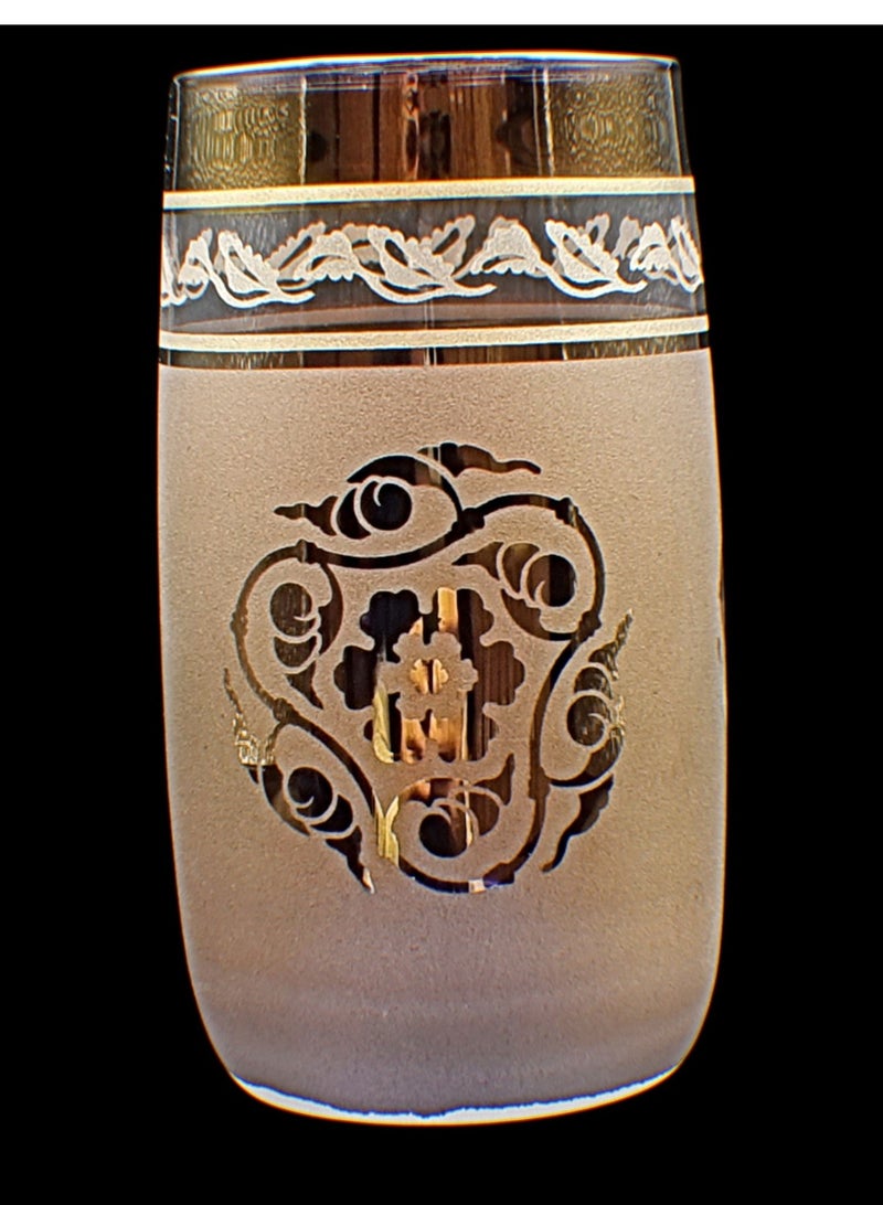 كودو آرتس 6 أكواب زجاج للماء او العصائر مزخرفة - Image 2