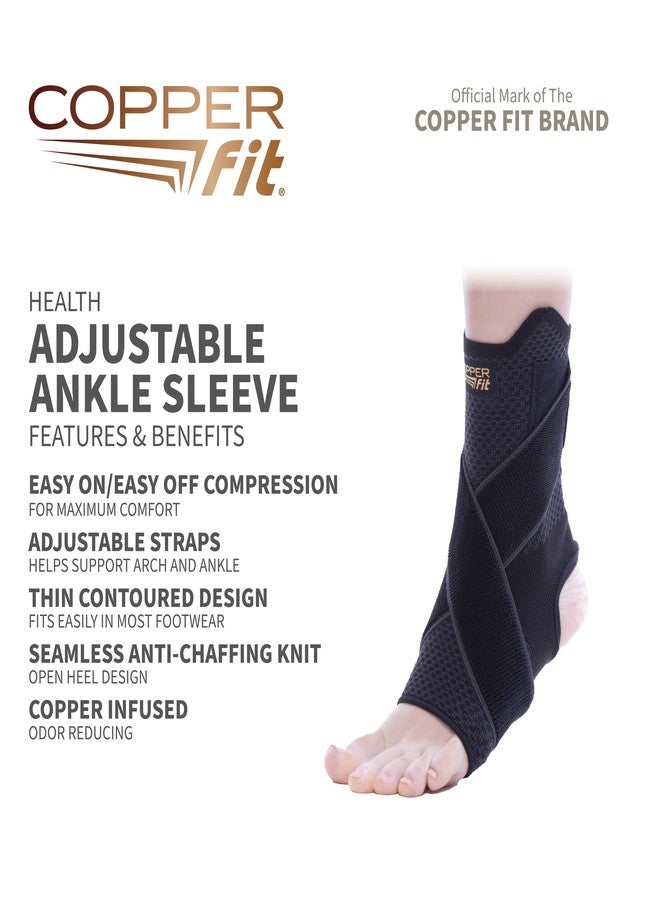 Copper Fit Health Adjustable Ankle Sleeve, Small/Medium - Image 2