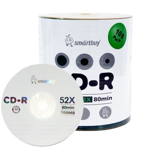 Smartbuy 100-disc 700mb/80min 52x CD-R Logo Top Blank Data Recordable Media Disc - Image 1