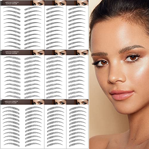 Aresvns Realistic Fake Eyebrows 99 Pairs 12 Shapes 4D Waterproof Eyebrow Transfers for Women Teens Perfect for Christmas Gifts - Image 2