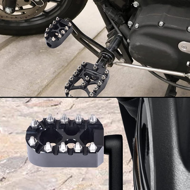 Sresk MX Style Anti-Skid Gear Knurled Shifter Peg for Harley Bikes - Black V1 - Image 3