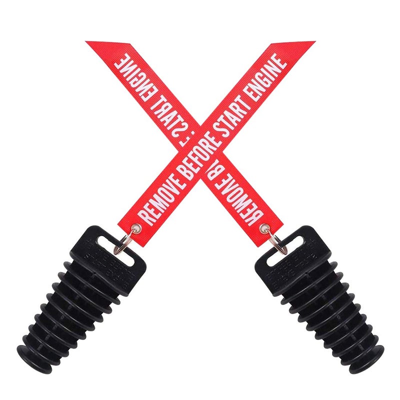 MELIFE 107 185 Muffler Exhaust Wash Plug Motorcycle Dirt Bike 2 4 Stroke wStreamer Remove Before Start Engine Rubber Exhaust Silencer 2 Pack 107185