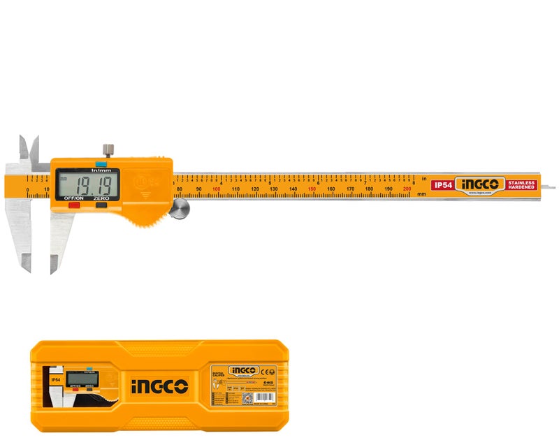 INGCO Digital Caliper Range:0-200mm Reading:0.01mm HDCD28200 - Image 1