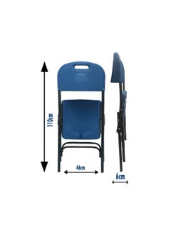 SunBoat Commerce 2 Pieces Pack Portable folding chairs ‎- Pepsi Blue Color  - Image 2
