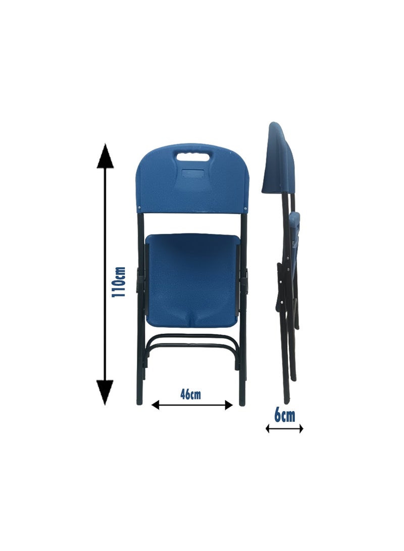 SunBoat Commerce 2 Pieces Pack Portable folding chairs ‎- Pepsi Blue Color - Image 2