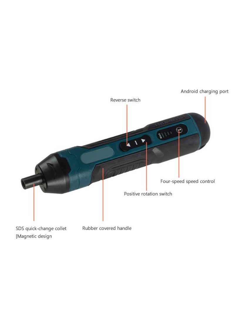 Generic Cordless Electric Screwdriver Rechargeable 1300mAh Lithium Battery Mini Drill Power Tool Set Home Maintenance Repair (3.6V)  - Image 2