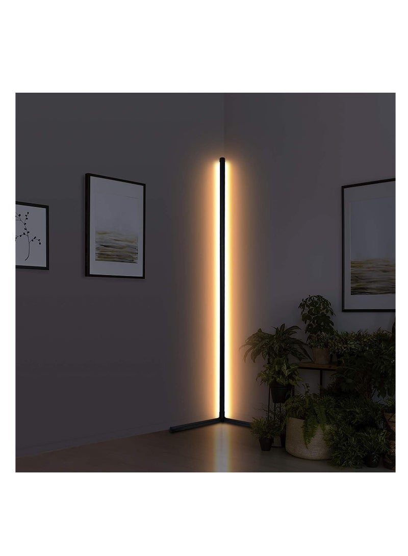 ELTRAZONE مصباح أرضي LED زاوية DIY مع جهاز تحكم عن بعد لغرفة المعيشة، مصباح أرضي عصري متغير اللون قابل للتعتيم لتزيين غرفة الأطفال، 18 وات، ارتفاع 156 سم/61.5 بوصة - Image 3