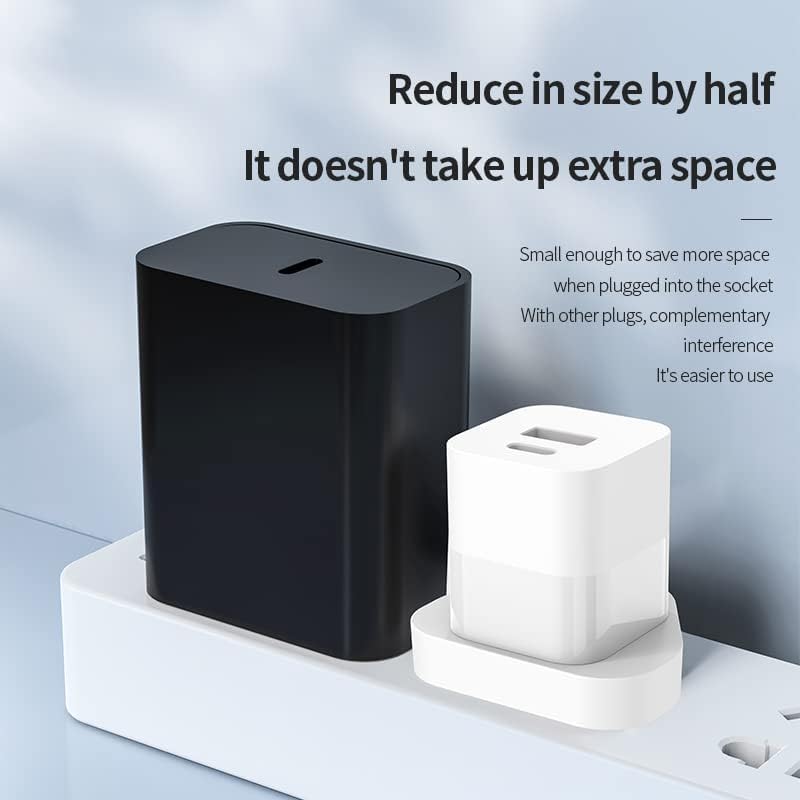 EKR شاحن حائط GaN USB C، 33 واط، شاحن USB C ثنائي المنافذ مضغوط مع توصيل طاقة 32 واط وIQ 2.0، PowerPort PD+ 2 لـ iPad Pro 2018، iPhone 16 / iPhone 15Pro/XS/XR/X، Huawei P20/P30 والمزيد - Image 3