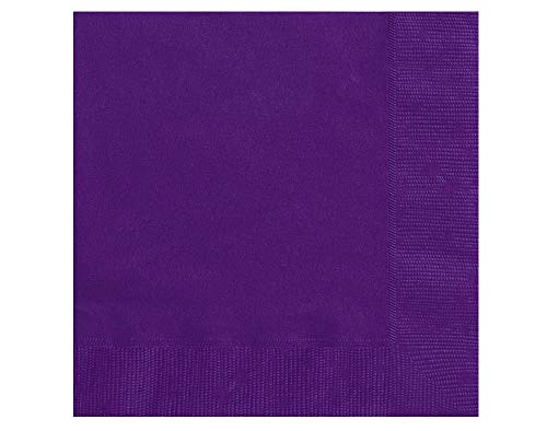 Unique Deep Purple Paper Luncheon Napkins, Pack of 20 - Perfect for Parties, Birthdays, Weddings, Holidays & Special Events - Image 1