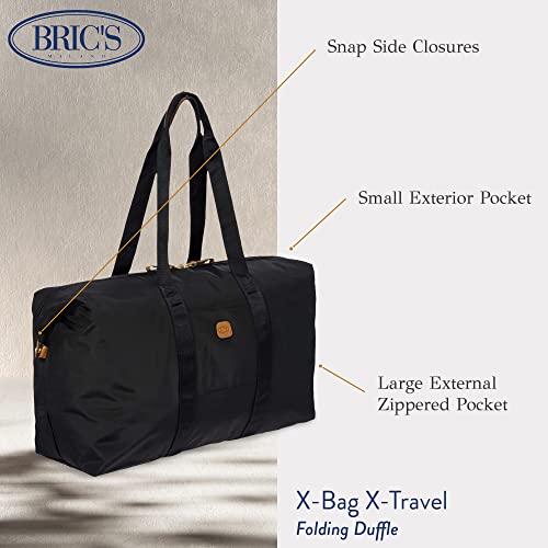 Bric's X-Bag/X-Travel 2.0 Overnight Weekender Folding Duffel Bag - 22" Carry On Bag - Black - Image 3