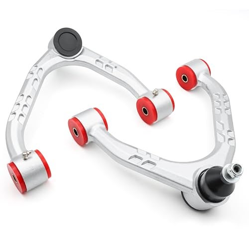 SKUCH 4X4 ACCESSORIES Forged Front Upper Control Arm for 2007-2018 Chevy Silverado GMC Sierra 1500, 2007-2013 Chevy Avalanche,2-4" Adjustable Front Aluminum Control Arm,Silver Front Suspension A-arms(2ps) - Image 1