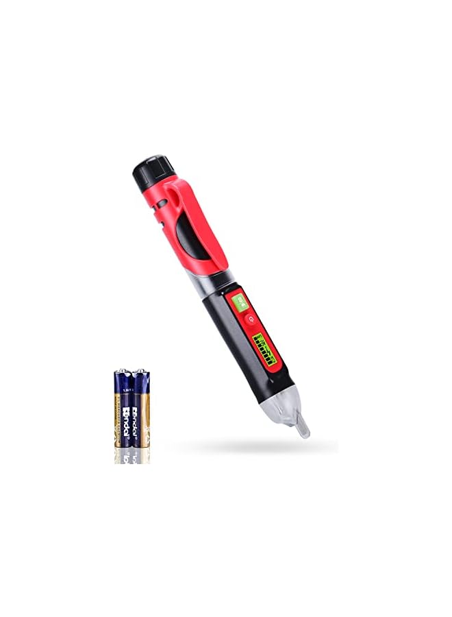 PROMASS promass Non-Contact AC Voltage Detector Pen, Dual Range, Adjustable Sensitivity, Electricity Live/Null Wire Breakpoint Tester with Flashlight and Buzzer Beeper Alarm Indicator  - Image 1