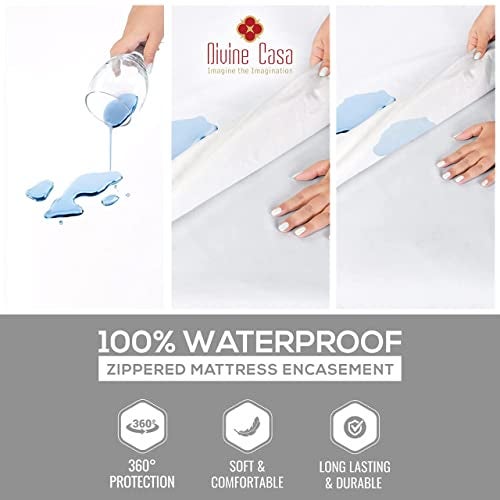 Divine Casa Premium Terry Cotton Waterproof Mattress Protector for Double Bed Size 60x72 - Ultimate Comfort and Protection - Image 5