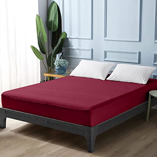 Divine Casa Premium Terry Cotton Waterproof Mattress Protector for Double Bed Size 60x72 - Ultimate Comfort and Protection - Image 1