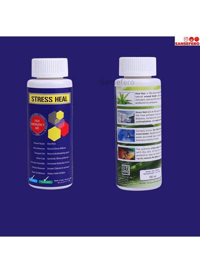 SANSEFERO Premier Plants Aquarium Fish Tank Starter Medicine Combo for Aquarium Cleaning Kit (Stress Heal | Microlife | Aquaria Clear) 3 Pieces Combo - Image 4