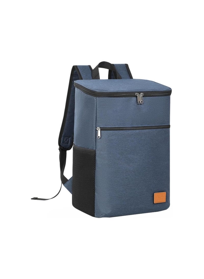 Generic Cooler Backpack, Large Capacity Insulated Soft Cooler Bag, Waterproof and Leakproof Backpack Cooler Bag for Camping, Beach, Hiking, Lunch, Travel and Fishing, Lightweight and Portable (Navy Blue)  - Image 1
