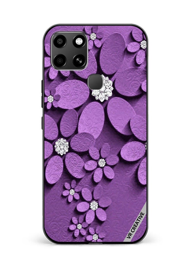 VR CREATIVE Protective Case Cover For Infinix Smart 6 Flower Design Multicolour - Image 1