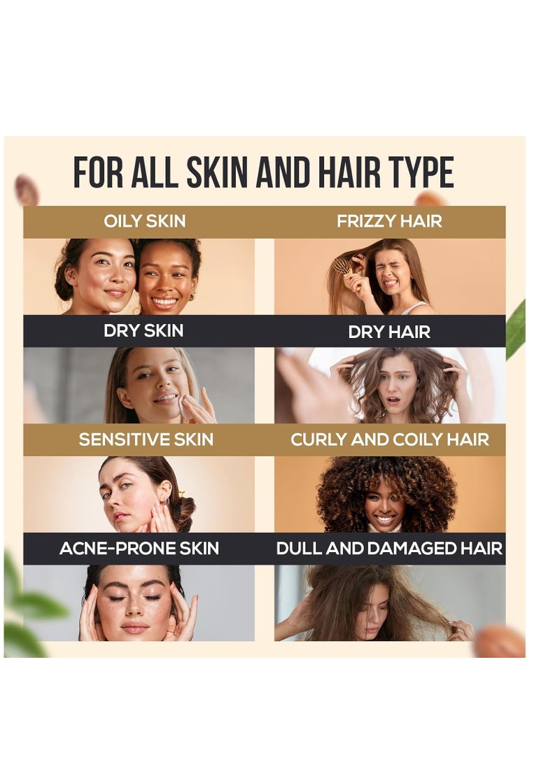 Natural Riches - Natural Riches Organic Argan Oil of Morocco 16oz Penetrating Hair oil Deep Moisturizing Serum for Dry, Damaged & Coarse Hair pure Moroccanoil Cold Pressed for Hair, Face and Body - Image 1