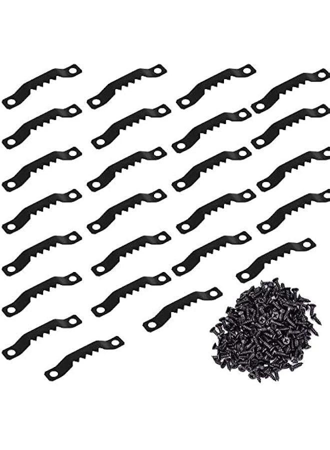 Picture Hanger,  100 Packs Sawtooth Picture Photo Frame Hanging Hangers Double Hole Equipped Cross Head Screws 100 PCS Hanger 200 PCS Screws  - Image 1