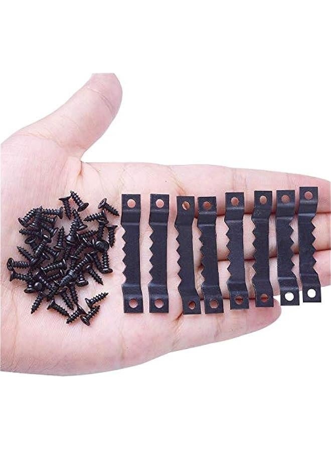 Picture Hanger,  100 Packs Sawtooth Picture Photo Frame Hanging Hangers Double Hole Equipped Cross Head Screws 100 PCS Hanger 200 PCS Screws  - Image 4