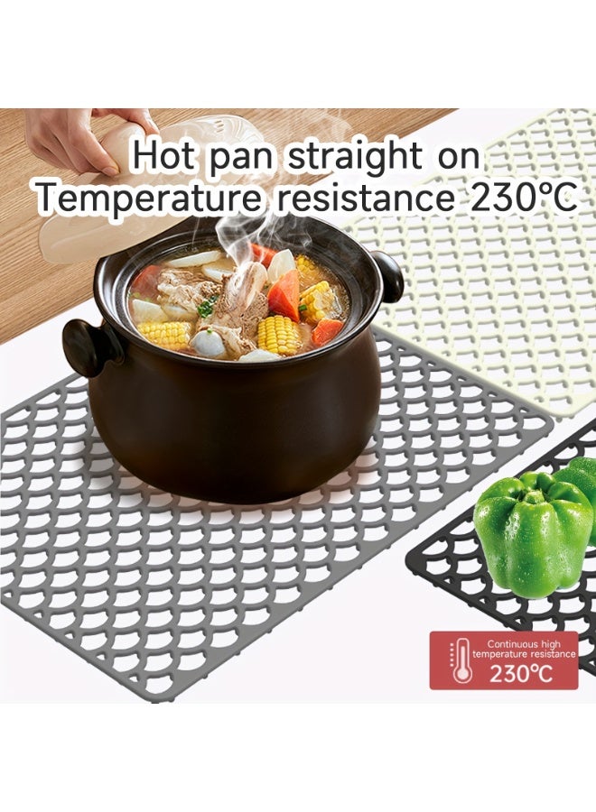 SAHHAHOME Extra-Large Silicone Sink Mat, Non-Slip Silicone Dish Mat, Heat-Resistant Scratch-Proof Drainage Mat for Kitchen Sink Protection and Home Use, 42×31cm - Image 2