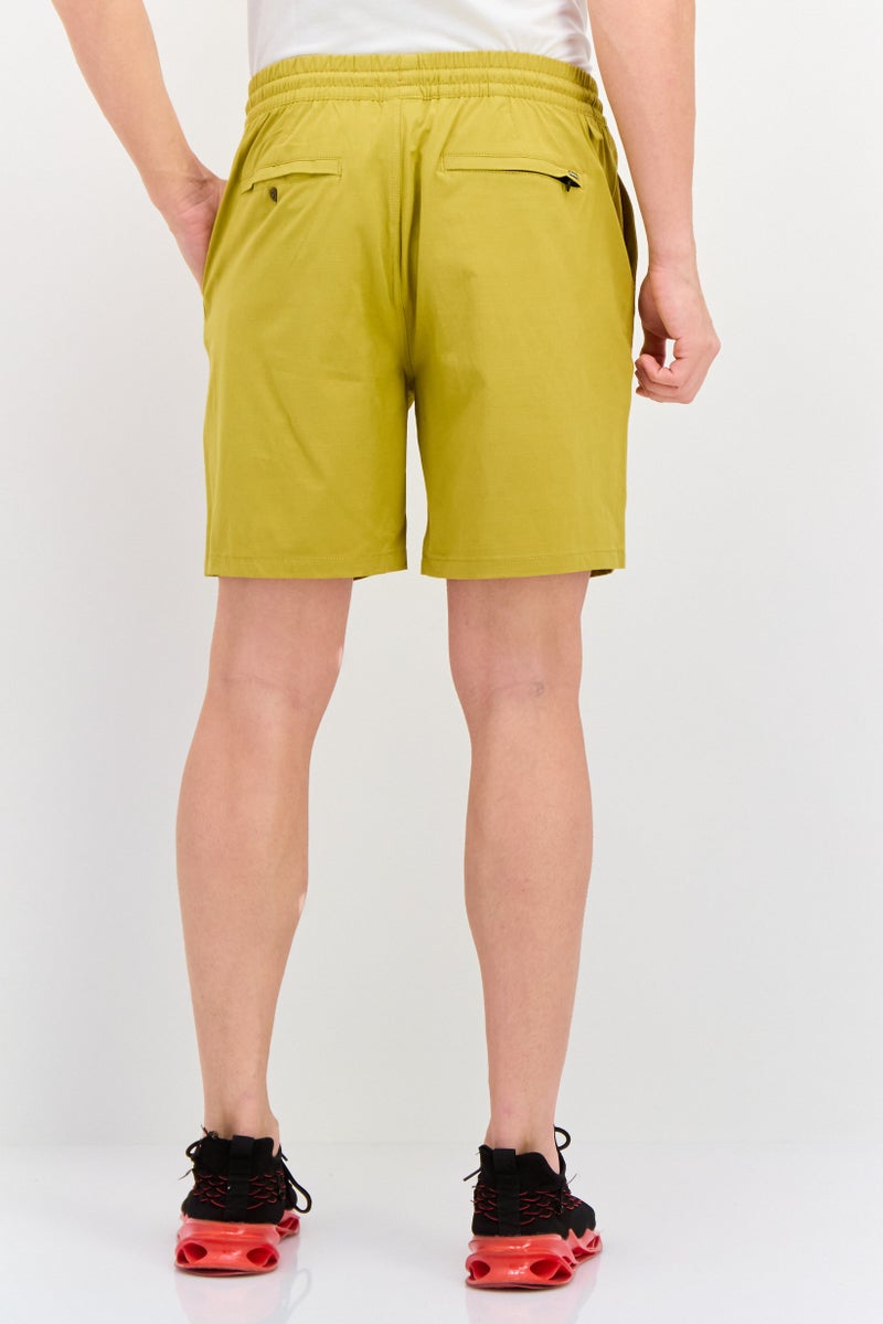 Hurley Men Sportswear Fit 18 Inseam Brand Logo Training Shorts, Mustard - Image 3