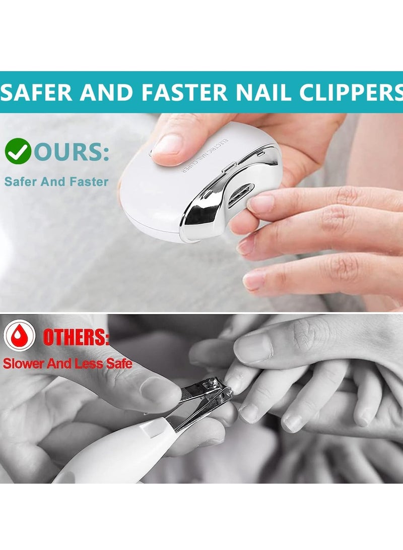 فيند ماكينة قص الأظافر الكهربائية من فيند مع دوران 360 درجة وشاشة LED للأطفال والكبار - Image 4