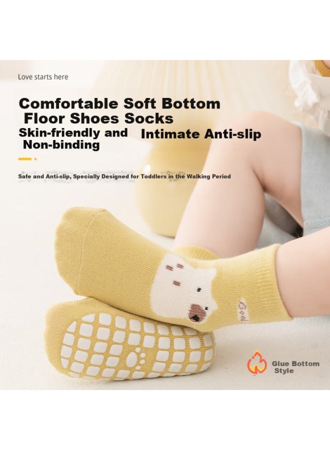 Babyface Tongyan Baby Socks, Infant Floor Socks, Autumn And Winter Indoor Use, Non-slip And Warm Toddler Socks For Boys And Girls, 3 Pairs Per Pack, Size 0-1 Year Old - Image 2