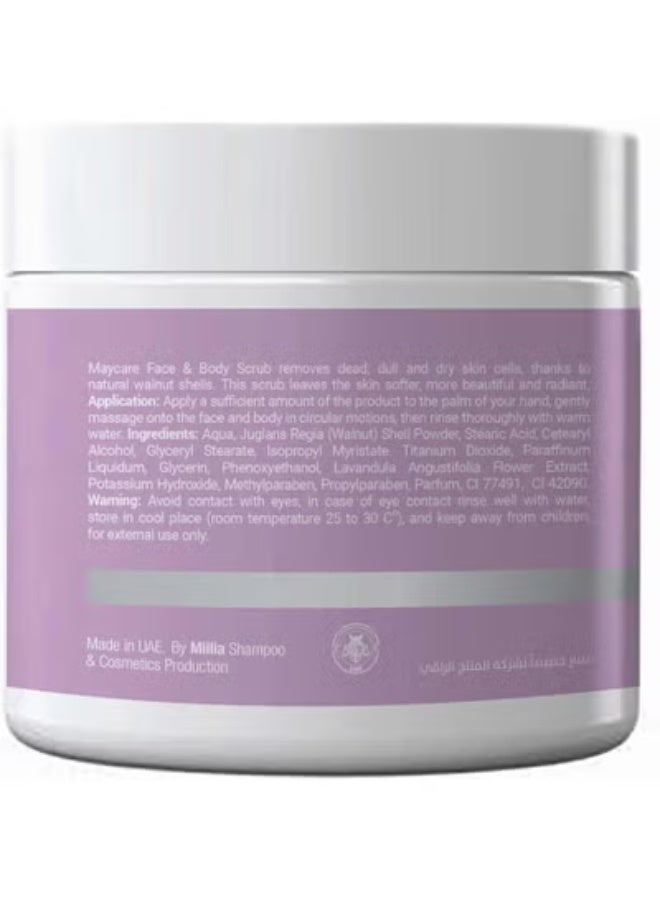 MAYCARE Scrub for Face & Body with Lavender 5 in 1 500 ml Cleanser Exfoliating & Moisturizing Skin - Image 2