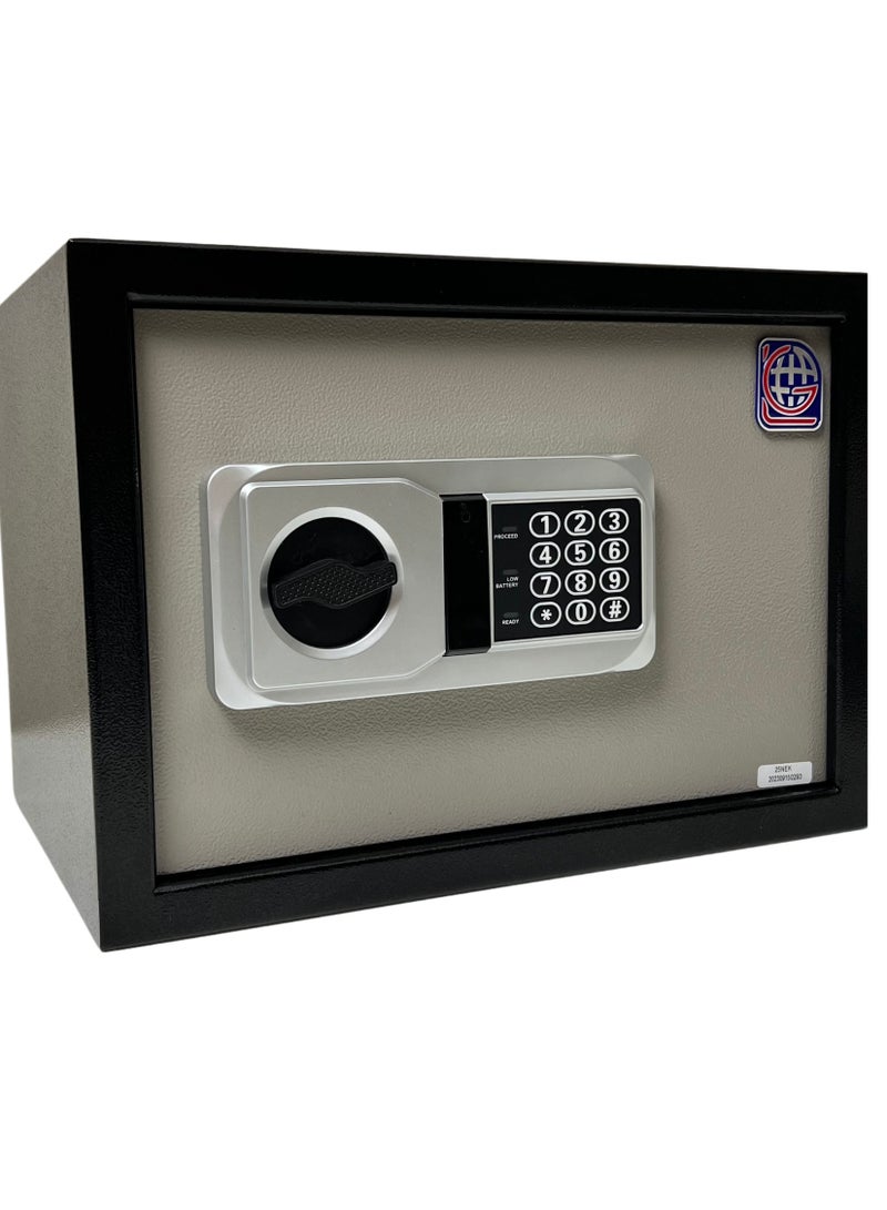 LOTFY GROUP LG Safebox Code- 30NEK- 30*38*30CM- Gray Colour- Home Office Safe Box- Electronic Lock- Key Lock  - Image 1