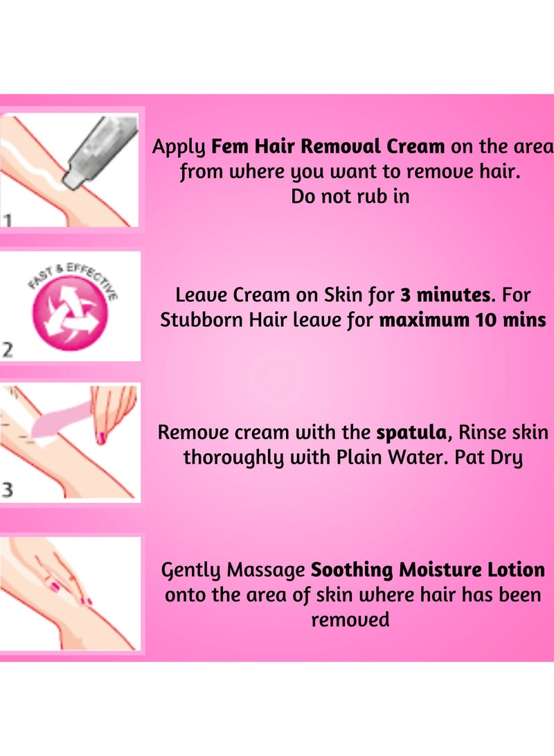 fem كريم إزالة الشعر من فيم مع الورد - عبوة قيمة 2x120غ - Image 4