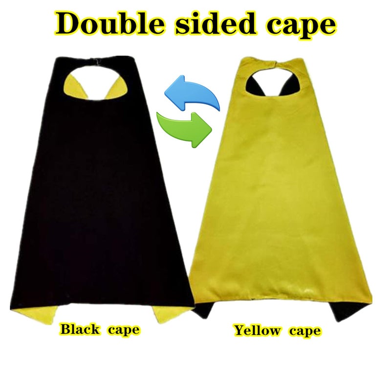 AICOC Capes and Masks For kids Double Side Dress up Costumes Christmas Halloween Cosplay Gift For Boys Girls - Image 2
