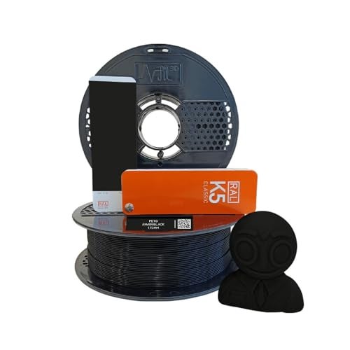 NFIL3D 1.6KG PETG+ Raven Black 3D Printer Filament | Filaments for 3D Printer| 1.75mm| Accuracy - +/- 0.015mm | 1000g 3D Filament, 250g Spool & 350g Packaging Weight (Total Weight 1.6KG) - Image 1