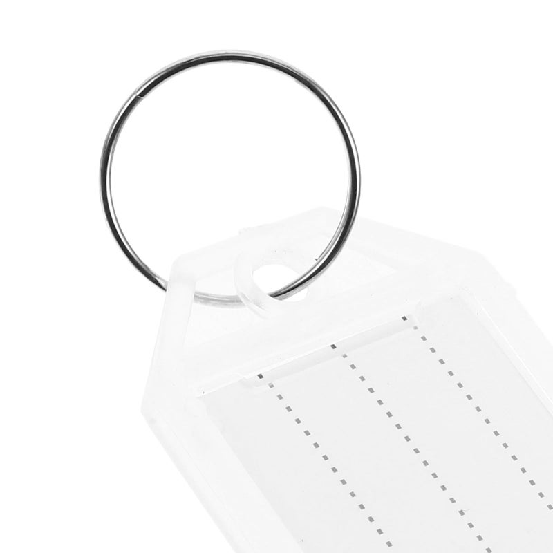 White Plastic Luggage Tags 100 Pack With Split Rings For Travel Cruise Business - Image 4