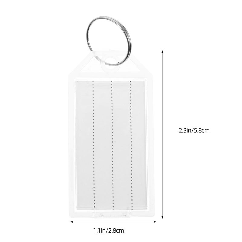 White Plastic Luggage Tags 100 Pack With Split Rings For Travel Cruise Business - Image 3