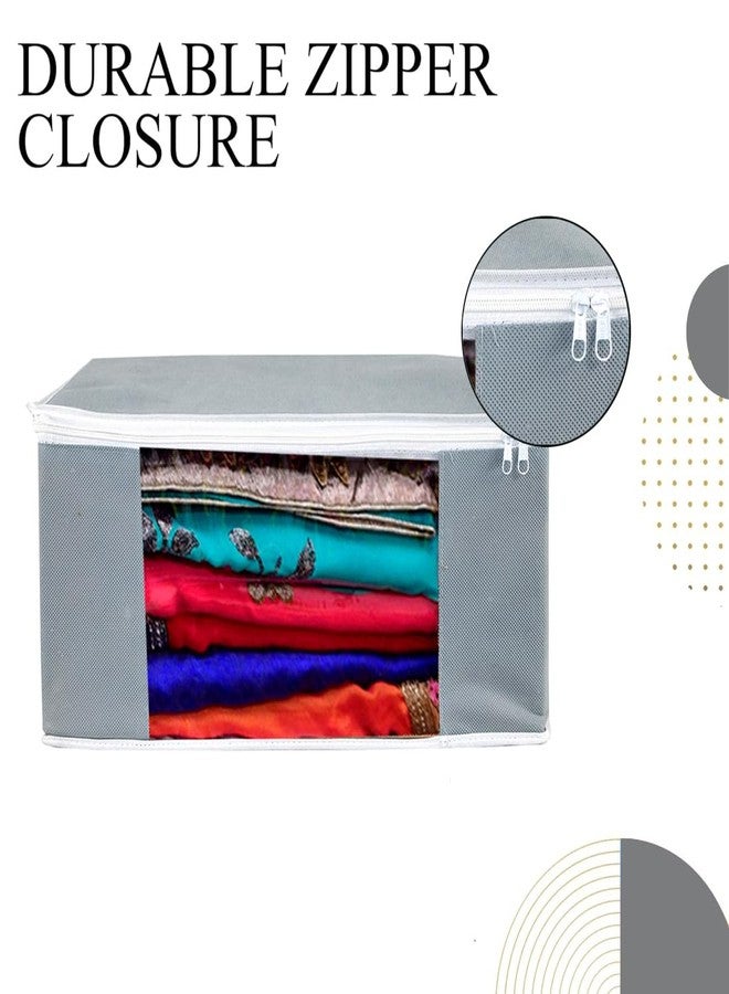 SHAPING FABRIC Garment Cover Non-Woven 90 GSM with Transparent Window & Double Metal Zipper - Pack of 10 | Dustproof Clothes Storage Bag for Sarees, Suits, Jackets, Shirts SBXLRL152493517524148523741 - Image 5