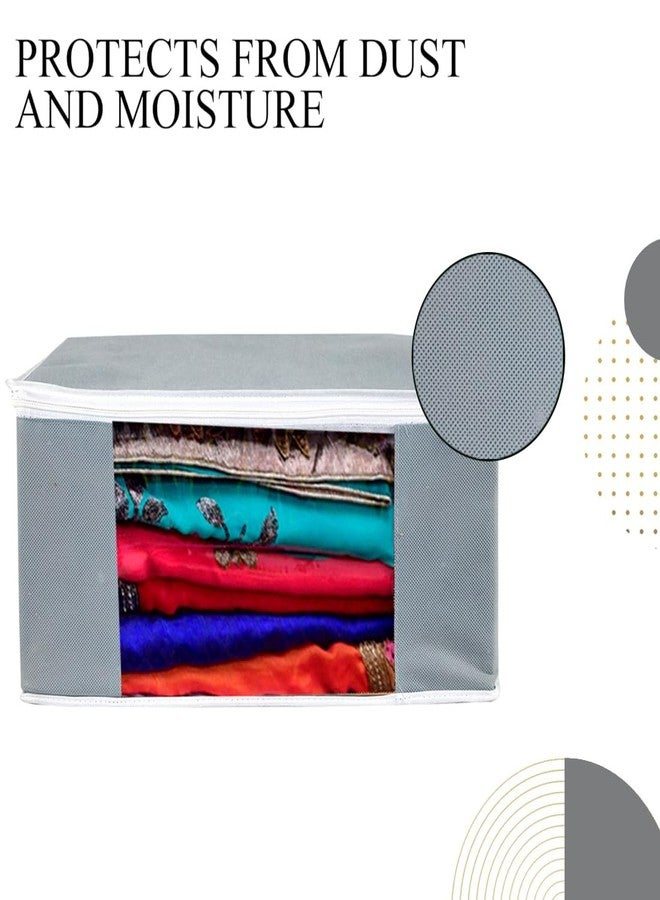 SHAPING FABRIC Garment Cover Non-Woven 90 GSM with Transparent Window & Double Metal Zipper - Pack of 10 | Dustproof Clothes Storage Bag for Sarees, Suits, Jackets, Shirts SBXLRL152493517524148523741 - Image 3