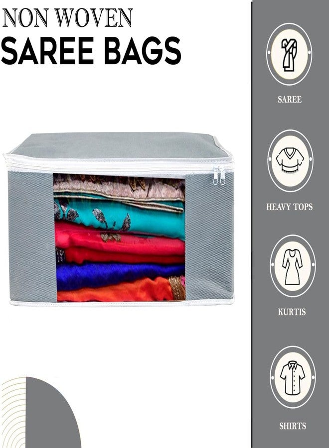 SHAPING FABRIC Garment Cover Non-Woven 90 GSM with Transparent Window & Double Metal Zipper - Pack of 10 | Dustproof Clothes Storage Bag for Sarees, Suits, Jackets, Shirts SBXLRL152493517524148523741 - Image 2