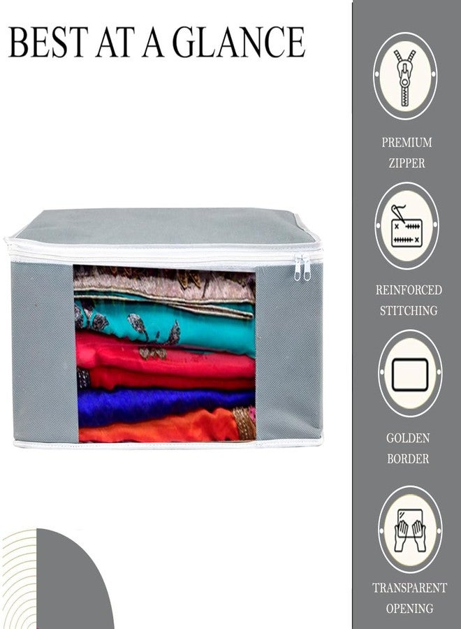 SHAPING FABRIC Garment Cover Non-Woven 90 GSM with Transparent Window & Double Metal Zipper - Pack of 10 | Dustproof Clothes Storage Bag for Sarees, Suits, Jackets, Shirts SBXLRL152493517524148523741 - Image 4