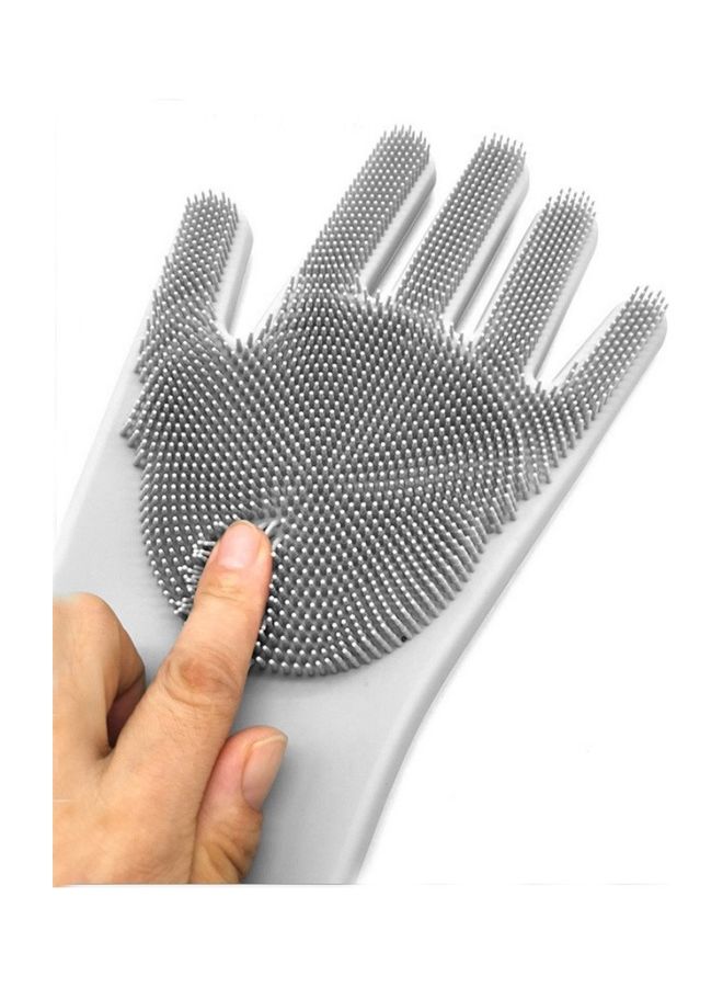 Silicone Dishwashing Glove Grey 34 x 15cm - Image 5