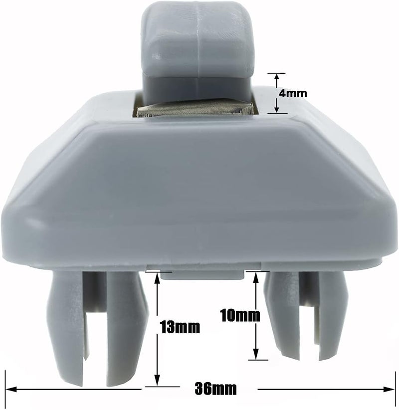Wivplex 2Pcs Car Sun Visor Clip Bracket - Gray - Image 2