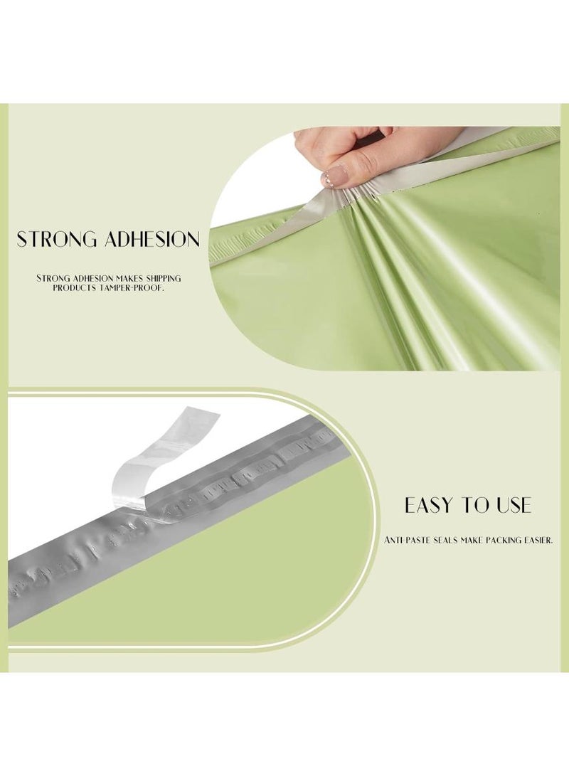 فوميمو حقيبة أظرف بلاستيكية، 100 قطعة أكياس تخزين بريدية خضراء ذاتية الغلق ذاتية اللصق، أكياس بريدية بلاستيكية ذات أظرف بلاستيكية بولي بريدية، أظرف شحن مقاومة للماء والتمزق، أكياس شحن بريدية سميكة قوية (أخضر) (38 * 47 سم) - Image 4