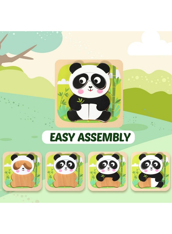 EDUTREE Wooden Puzzles For Toddlers 2-4, 6 Pack Animal Shape Puzzle Montessori Toys For 1 2 3 Year Old, Educational Learning Toys For Girls Boys - Image 2