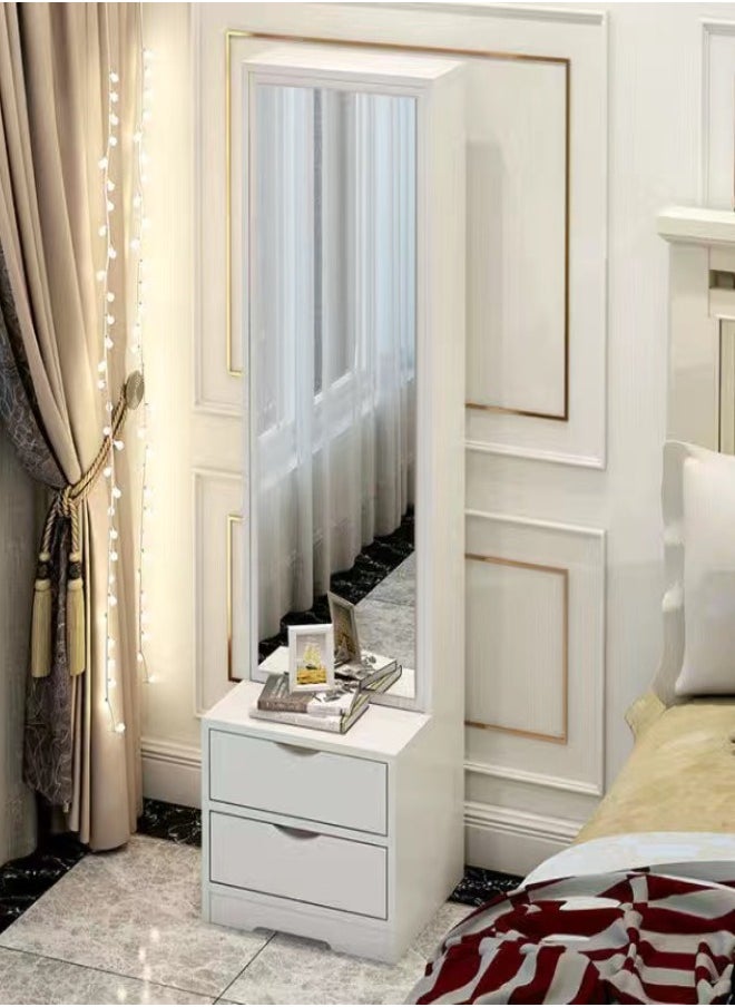 C&C Home - Multifunctional Dressing Mirror with 2 Drawers Storage Dressing Table 40 x 40 x 162 cm - Image 1